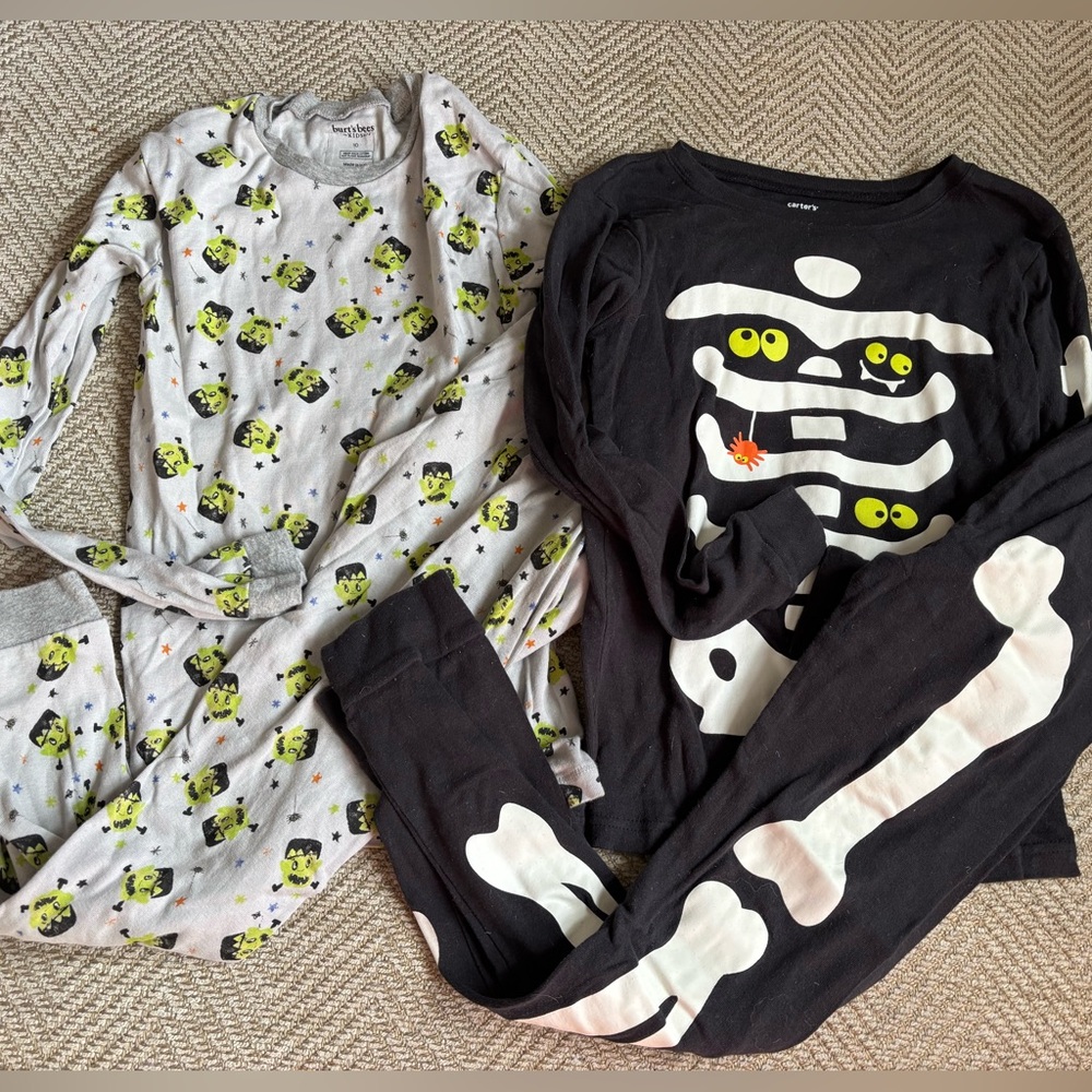 Two pair Halloween Pajamas size 10